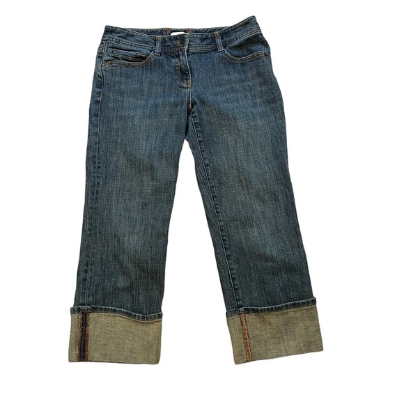 Loft  Marisa Cropped Mid Rise Cuffed Hem Jeans - Picture 2 of 10